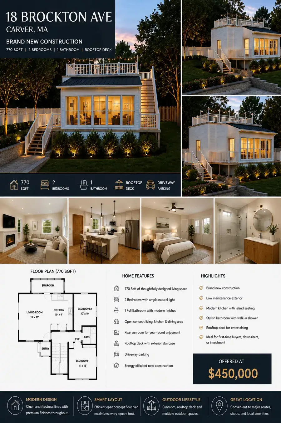 Property flyer: new construction at 18 Brockton Ave, Carver