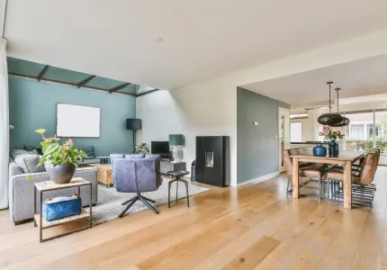 Open-plan living room remodel