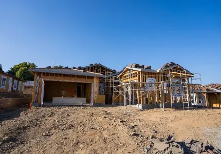 Home addition under construction
